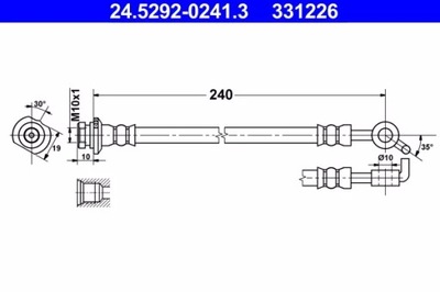 ATE 24.5292-0241.3 CABLE DE FRENADO ELÁSTICO  