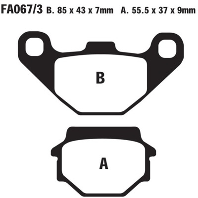 КОЛОДКИ ТОРМОЗНЫЕ EBC FA067 /3 ORGANICZNE