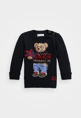 Sweterek z misiem Polo Ralph Lauren 92/98
