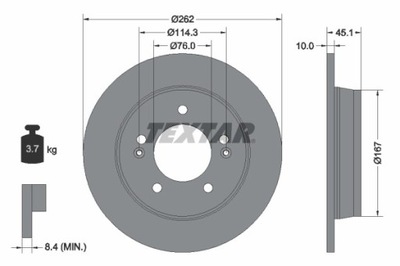 2X ДИСК ТОРМОЗНОЙ HYUNDAI ЗАД ELANTRA/KONA/VELOSTER/I30 1,0-2,0 11- 92240