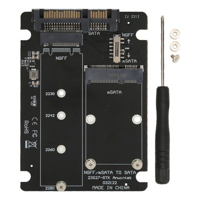 Karta adaptera SSD Dual Bay MSATA M.2 NGFF na