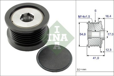 EMBRAGUE ALTERNADOR INA 535 0259 10  