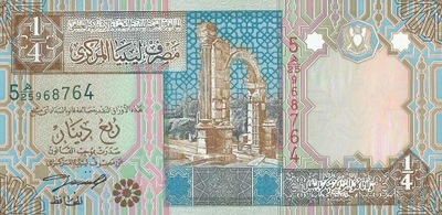 Libia - 0,25 Dinar - 2002 - P62 - St.1