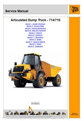 JCB SERVICE MANUAL ARTICULATED DUMP TRUCK - 714/718  