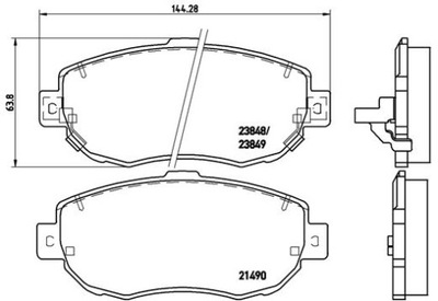 BREMBO P 83 037 КОМПЛЕКТ КОЛОДОК ТОРМОЗНЫХ, ТОРМОЗА TARCZOWE