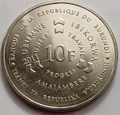 0006 - Burundi 10 franków, 2011