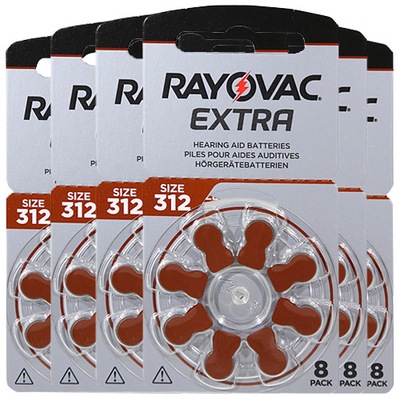 48x Rayovac 312 baterie do aparatu słuchowego NOWE