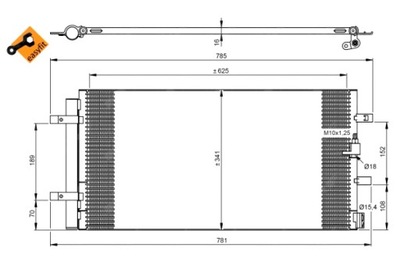 NRF KONDENSATORIUS KONDICIONAVIMO AUDI A4 ALLROAD B8 A4 B8 A5 A6 ALLROAD C7 