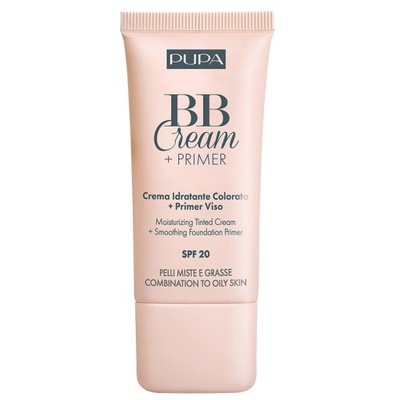 PUPA BB CREAM + PRIMER SPF20 KREM BB I BAZA POD MAKIJAŻ 004 BRONZE 30ml