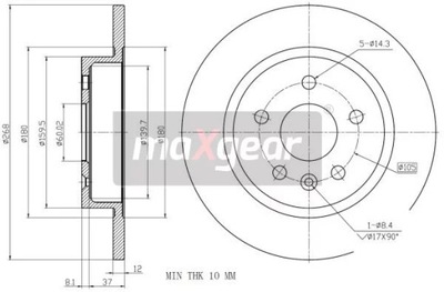 19-2333 DISCO HAM. OPEL T. ASTRA 09- RUEDAS 15 CA  