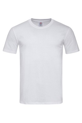 Tshirt koszulka męska taliowana zwężana biał XL 42