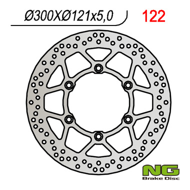 NG ДИСК ГАЛЬМІВНИЙ ПЕРЕД SUZUKI DR 650 '91-'95, DR 800 '90-'95 (300X121X5)