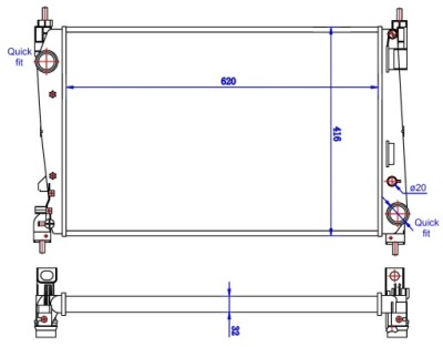 Tyc радиатор corsa d 1.3dti 06- фото №1