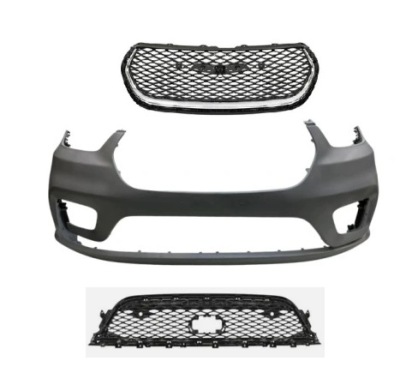 Chrysler pacifica 21- бампер передний + решётка радиатора решётка радиатора решётка + молдинг хром фото №1