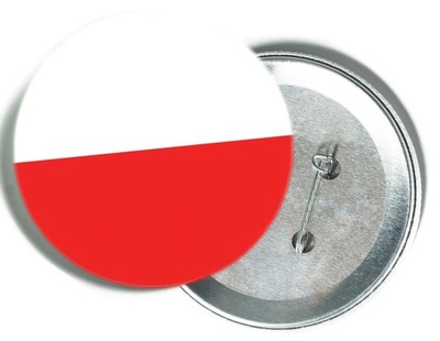 Przypinka biało czerwona Flaga Polski
