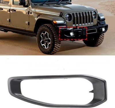 Jeep wrangler jl gladiator 2018 18- рамка противотуманная фара бампера перед правая pr фото №1