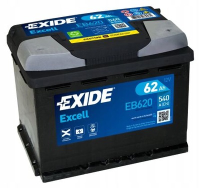 BATERÍA EXIDE EB620 PEUGEOT RENAULT FIAT CITROE  