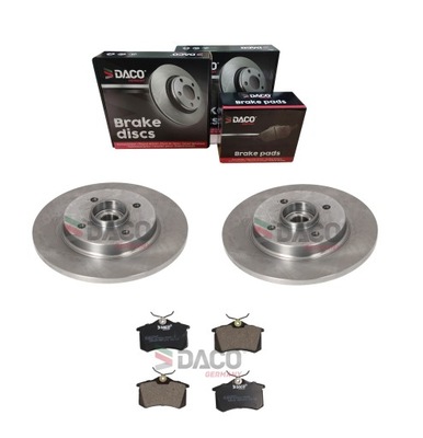 2 PCS. DISCS + 4 PCS. PADS CARGO II TEPEE 3008 308 5008 ABS BEARING QUALITY !  