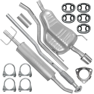 SILENCER SET OPEL ASTRA H III 3 1.4 UNIVERSAL CHROME  