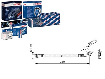 Шланг гальмівний bosch 1452069 1487147 1510213 6g фото №1