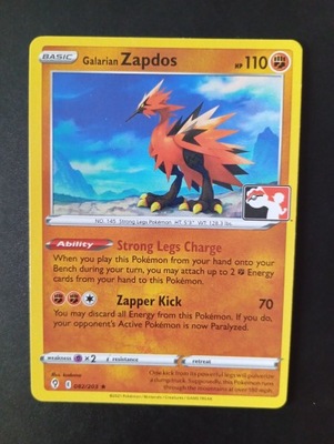 Galarian Zapdos PROMO Z TURNIEJU 2021 rok POKEMON TCG