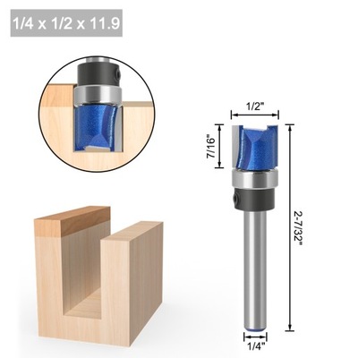 6,35X12,7X11,9 W 6mm Shank Cutter Router Bit Przyc