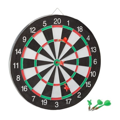 TARCZA DARTBOARD Z LOTKAMI DOMU OGRODU DWUSTRONNA