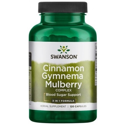 SWANSON Cynamon Gymnema- 120 kaps. Cukier