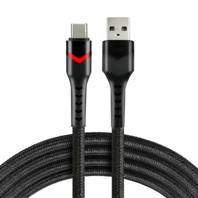 Kabel szybkiego ładowania USB - USB-C LED everActive 2m 3A czarny
