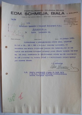 dr firm 6 szt Edm Schmeja Biała Judaica KOLEJ 1933