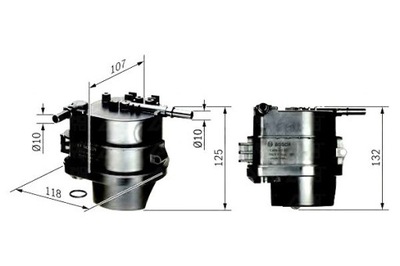 Bosch фильтр топлива citroen c1 c2 c3 xsara 1,4hdi f фото №1