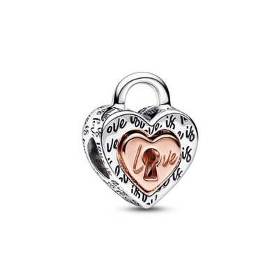 Charms Pandora Rose - Zawieszka łamana z dwoma sercami 782505C00