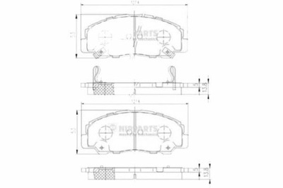 NIPPARTS КОЛОДКИ ТОРМОЗНЫЕ DAIHATSU FEROZA HARD TOP