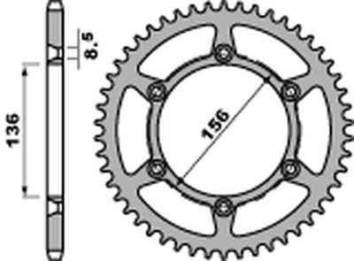 PBR ENGRANAJE PARTE TRASERA 820 42 C45 (LANC. 520)  