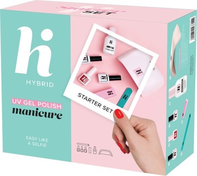 Hi Hybrid Zestaw startowy manicure hybrydowe lampa