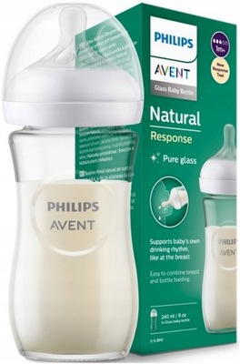 Avent Butelka SZKLANA Natural Response 240 ml 1m+