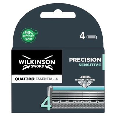 WILKINSON Quattro Essential Sensitive 4 Precision Wkłady Nożyki x4szt