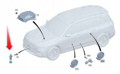 Датчик столкновение mercedes оригинальный номер a1679052401 фото №1