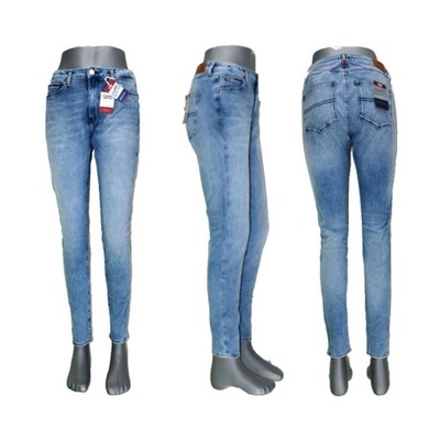 Jeansy Tommy Jeans Sylvia DW0DW08181 wyszczuplające rurki wys. stan W30/L30