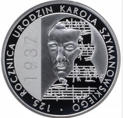 Moneta 10 zł Szymanowski 2007 MENNICZA