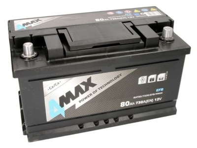 АККУМУЛЯТОР 4MAX EFB 12V 80AH 730A P+