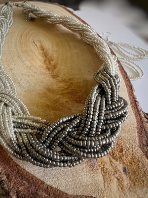 Naszyjnik kolczyki komplet biżuterii perłowy