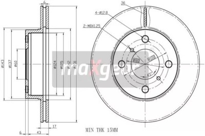 DISCO DE FRENADO SUZUKI P. WAGON R+ 98-00  