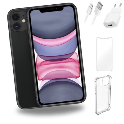 Smartfon Apple iPhone 11 4GB 128GB Czarny LTE 6" Szkło Etui Gratis