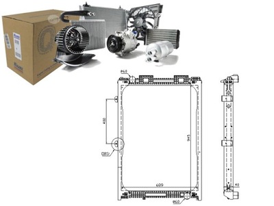 RADUADOR DEL MOTOR DE AGUA MAN E2000 F2000 D2840LF20-E2866DF01 01.94-  