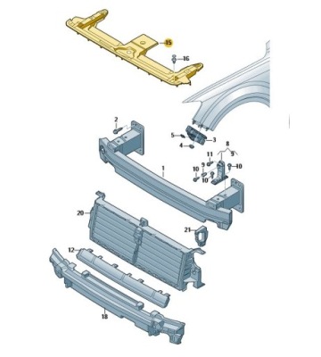 Накладка накладка поперечина передний audi q7 рестайлинг фото №1