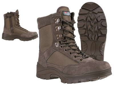 Buty taktyczne wojskowe skórzane Mil-Tec Tactical Boots Brązowe Brown 43