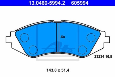 TRINKELĖS STABDŽIŲ PRIEK. ATE 13.0460-5994.2 