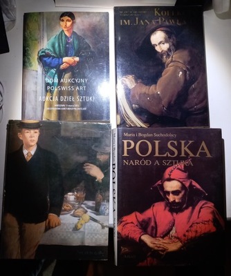 Zestaw 4 albumy Manet, sztuka polska, kolekcja JP2