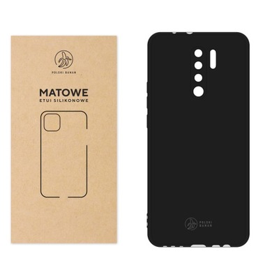 Etui kolorowe Matowe czarne do Xiaomi Redmi 9